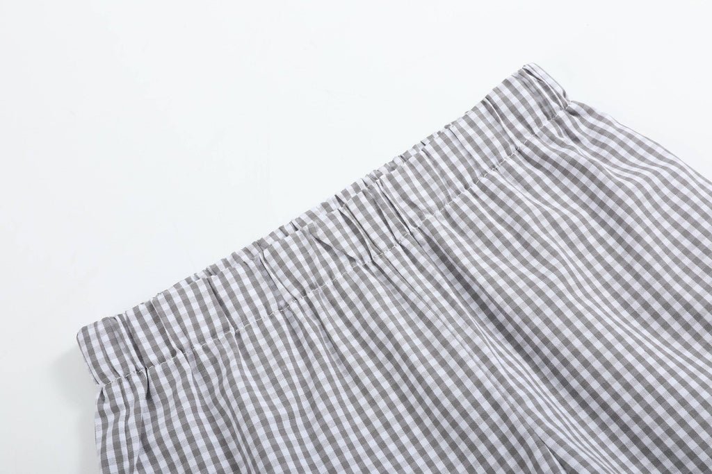 Blue Tractor Smocked Set