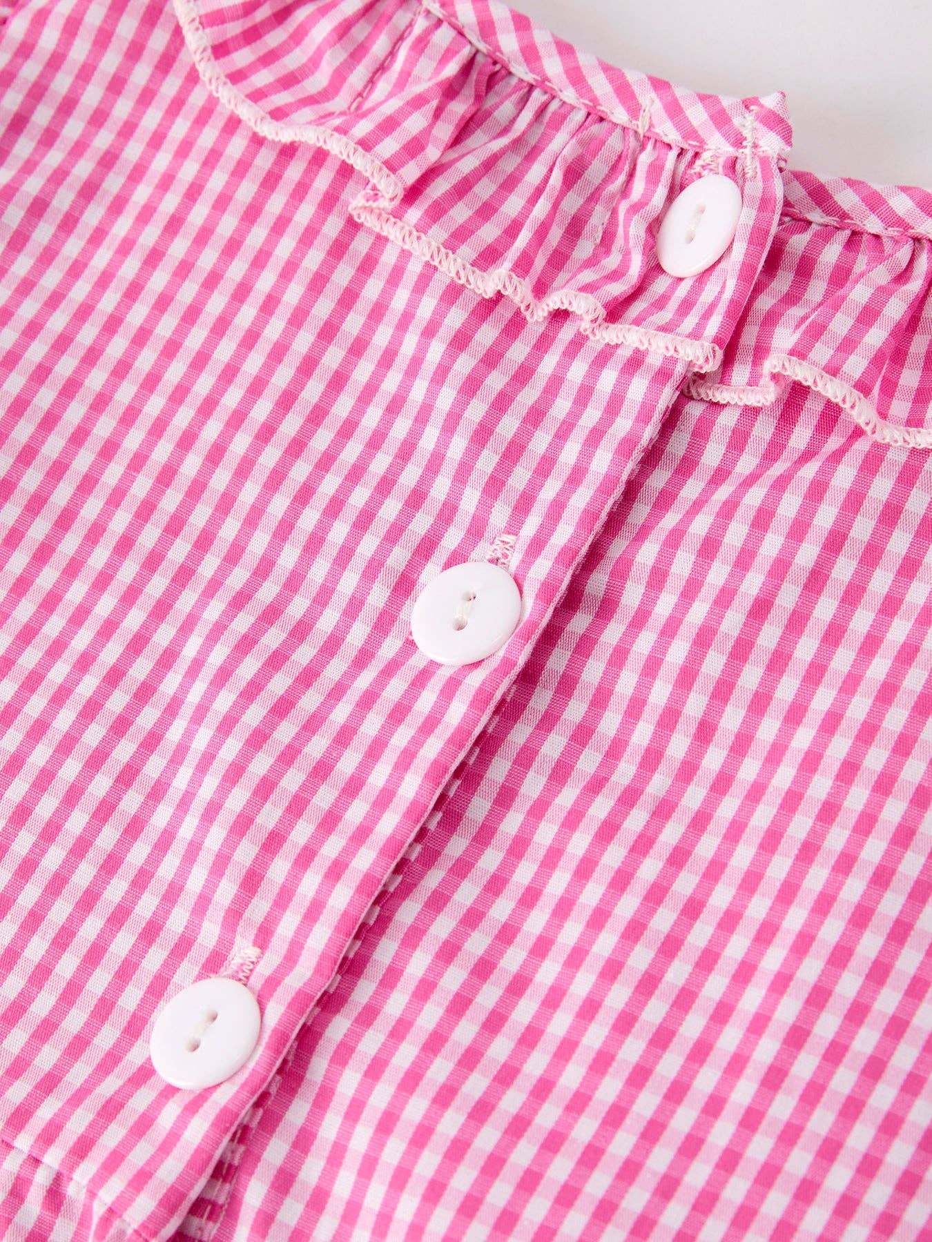 Bow Embroidered Plaid Baby Girl Dress