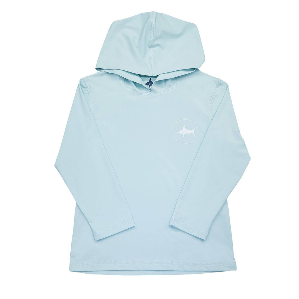 Boys Performance Hoodie Light Blue Wahoo