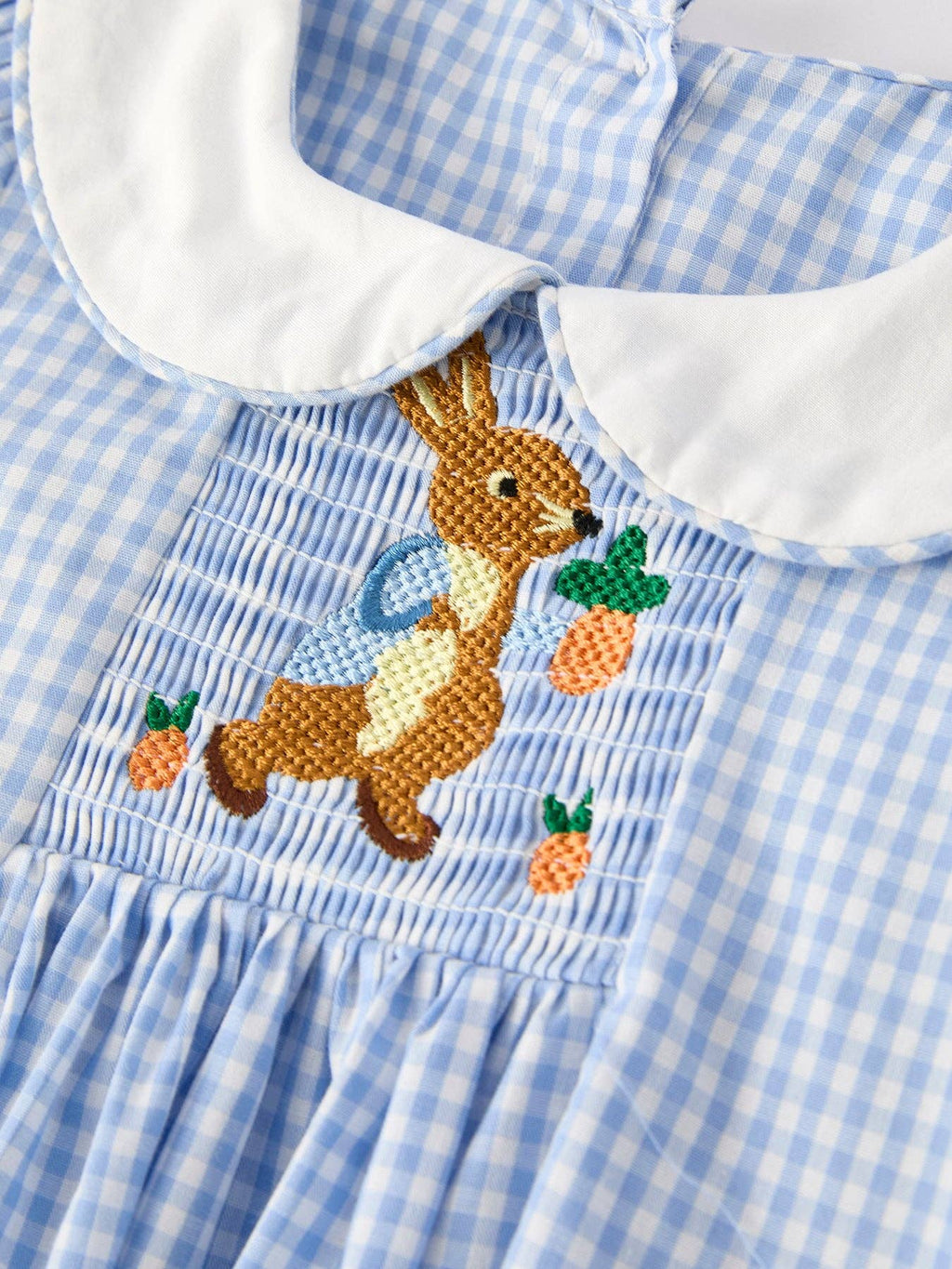 Blue Rabbit Embroidery Dress