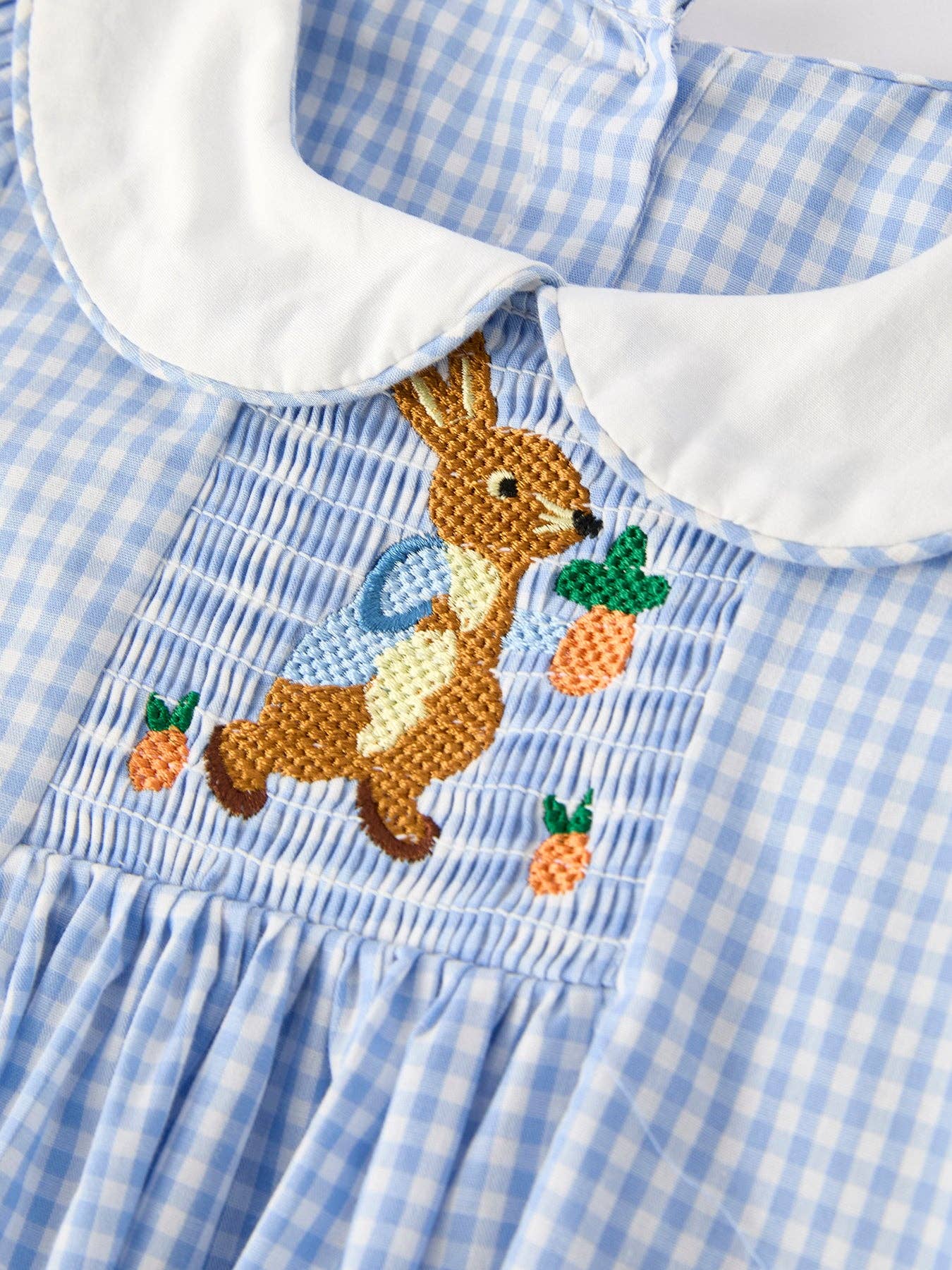 Blue Rabbit Embroidery Dress