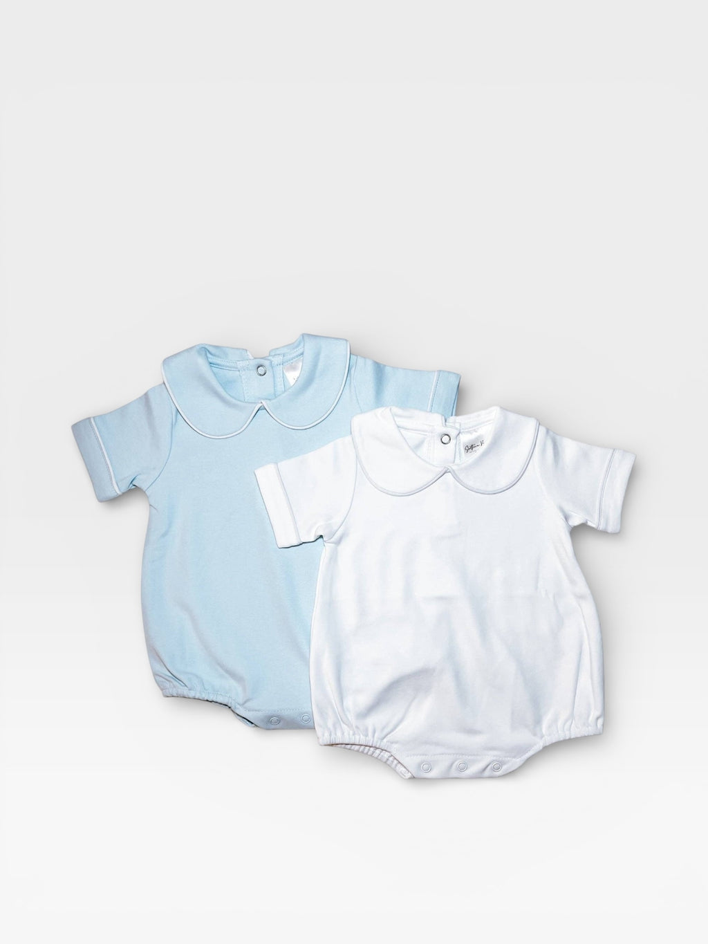 Bubble- Piping Collared Classic Smocked Short Sleeve