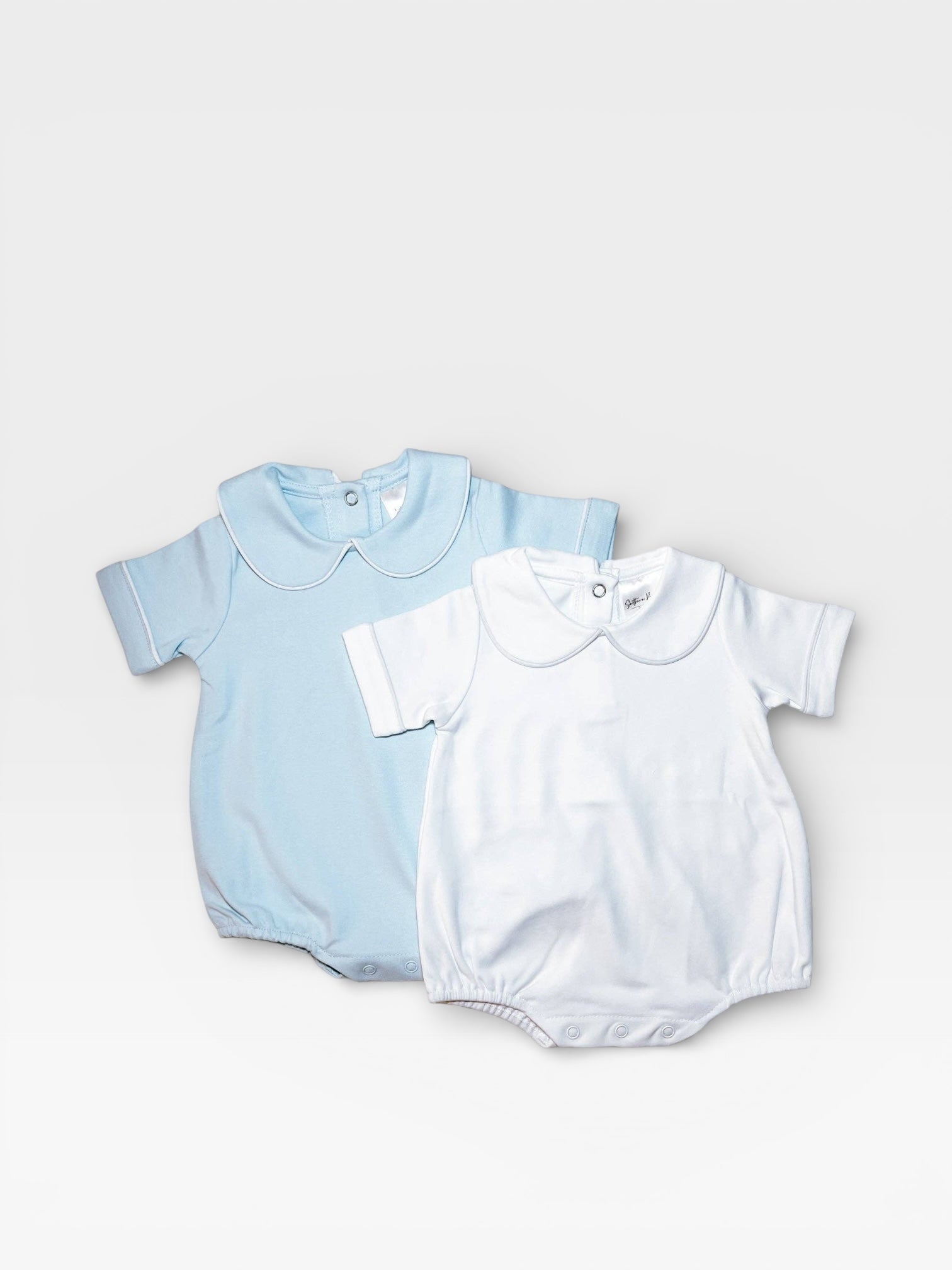 Bubble- Piping Collared Classic Smocked Short Sleeve