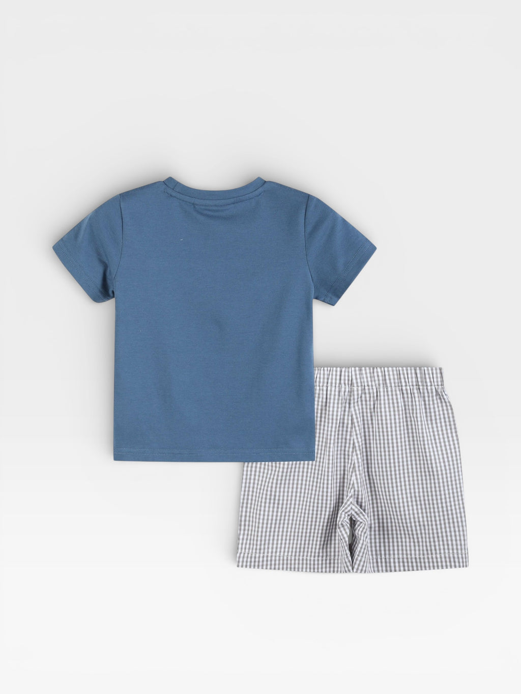 Blue Tractor Smocked Set