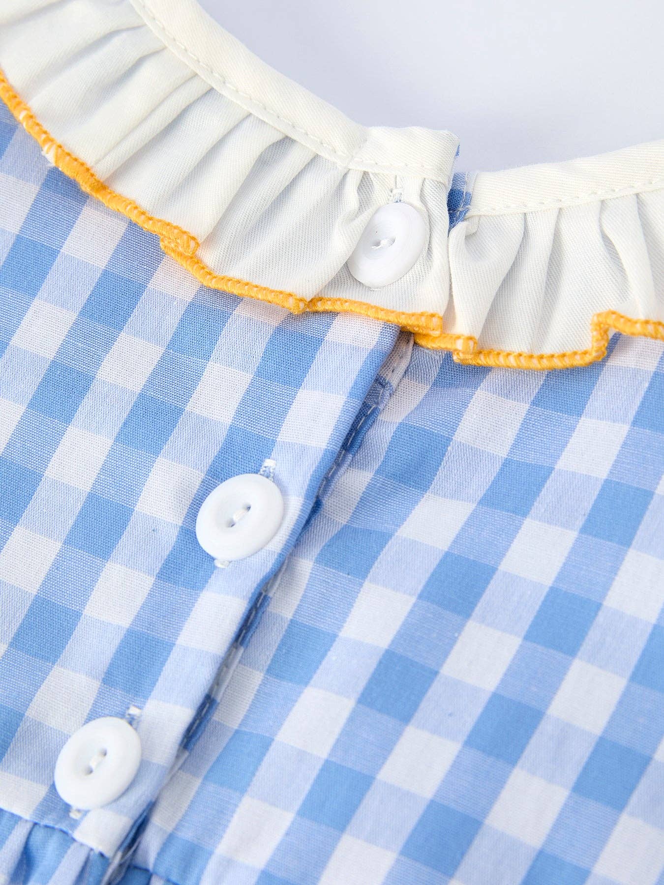 Spring Daisy Bow Smocked Baby Girl Romper