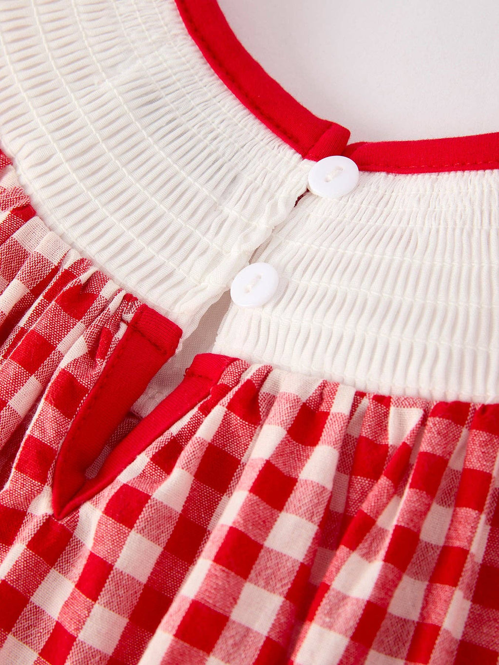 Red Cherry Bow Plaid Dress