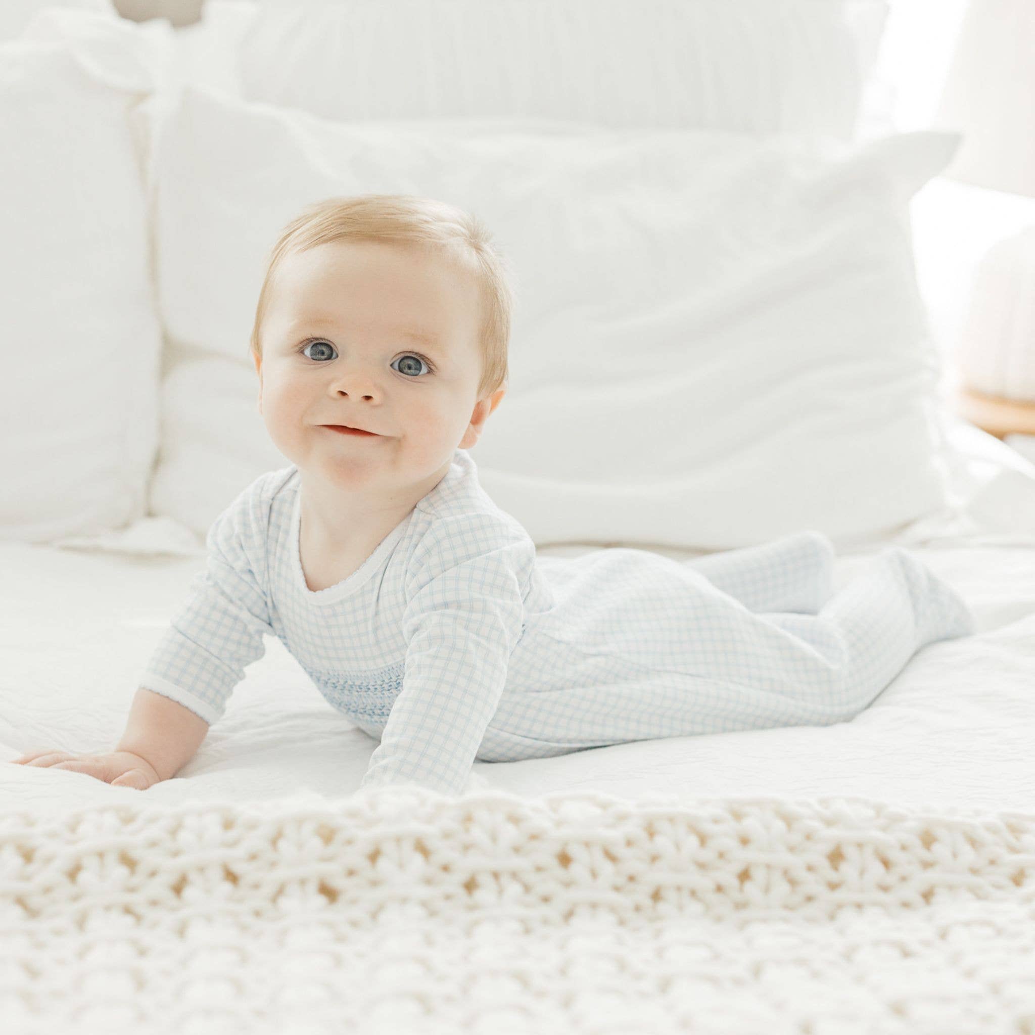 Peek-A-Boo Wishes Smocked Footie