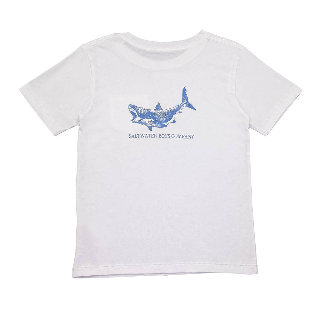 Boys Great White SS Graphic Tee- White