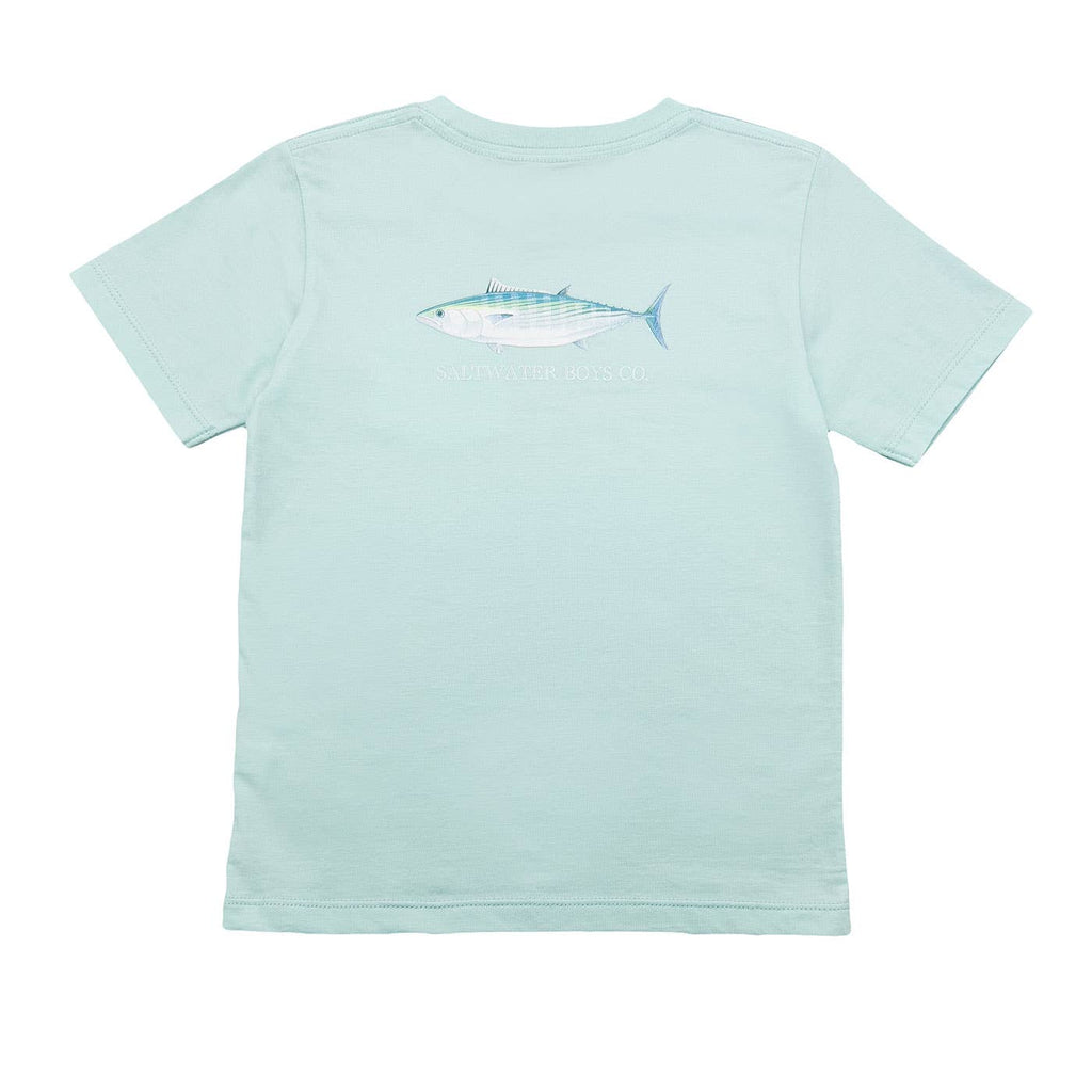 Boys Atlantic Bonito Fish Graphic Tee -Aqua