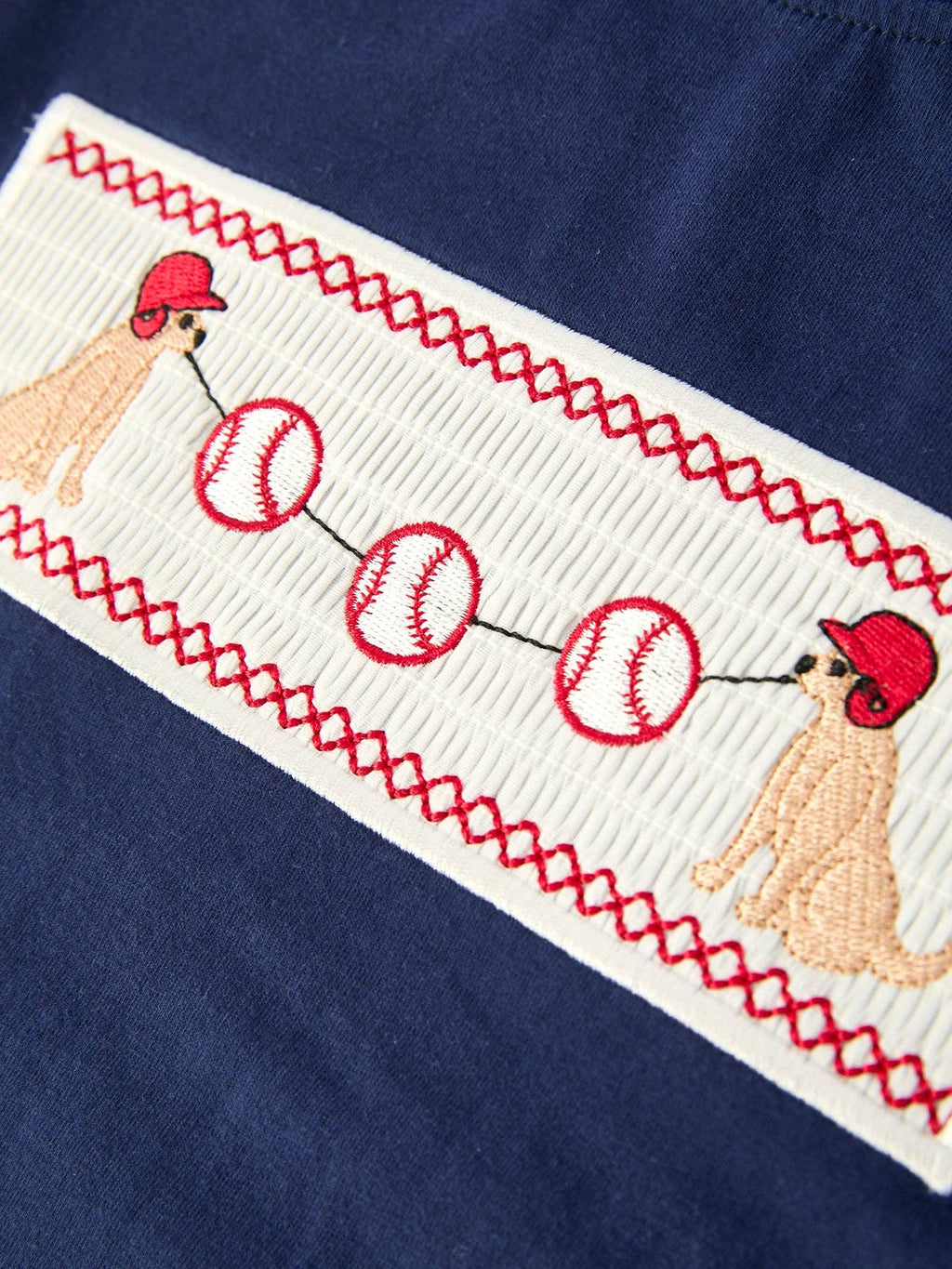 Blue Baseball Dog Plaid Set