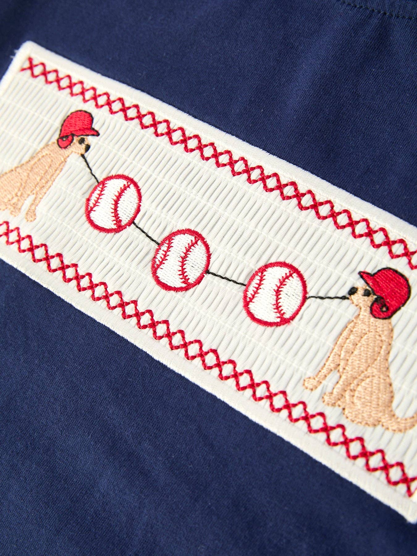 Blue Baseball Dog Plaid Set
