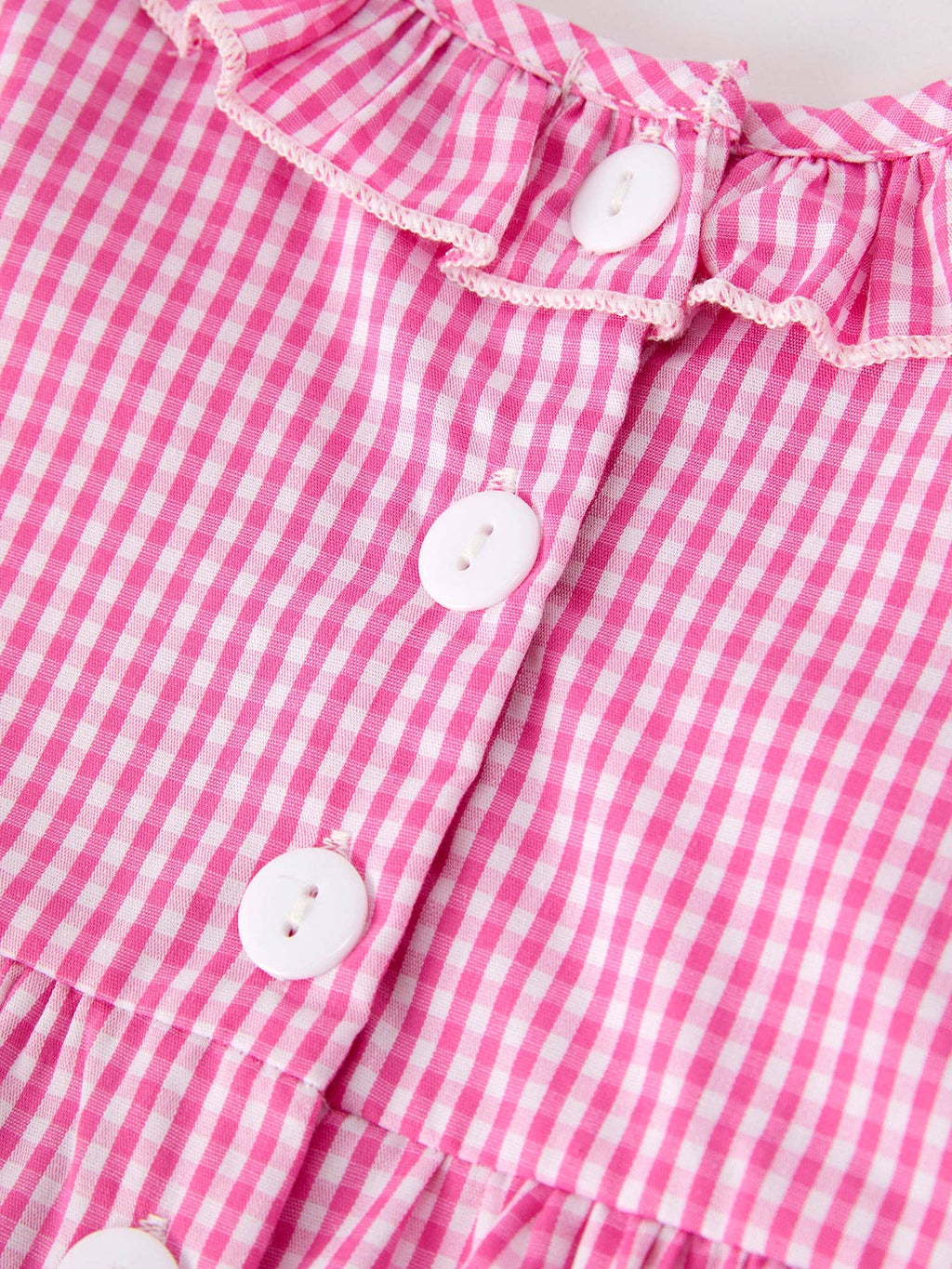 Bow Embroidered Plaid Baby Girl Romper