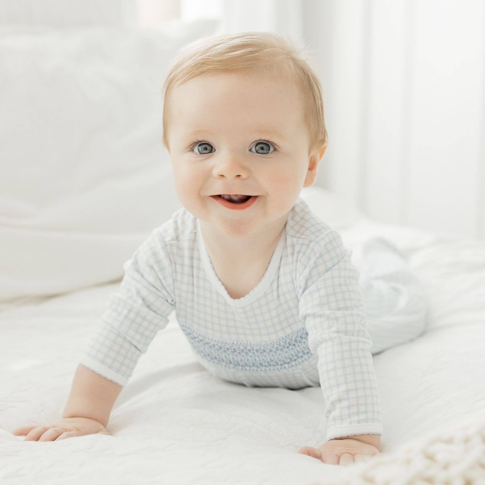 Peek-A-Boo Wishes Smocked Footie