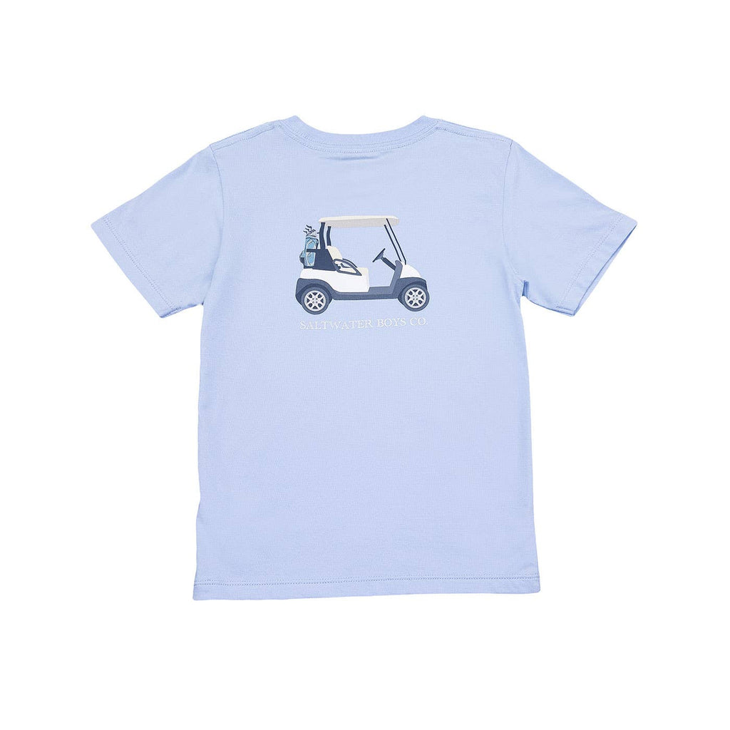 Boys Golf Cart SS Graphic Tee- Blue